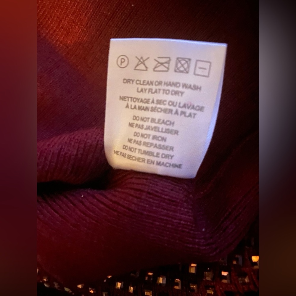 RetroFête Rue Burgundy Sequin Mini Dress XS | Designer Evening (As Is) - Picture 15 of 15